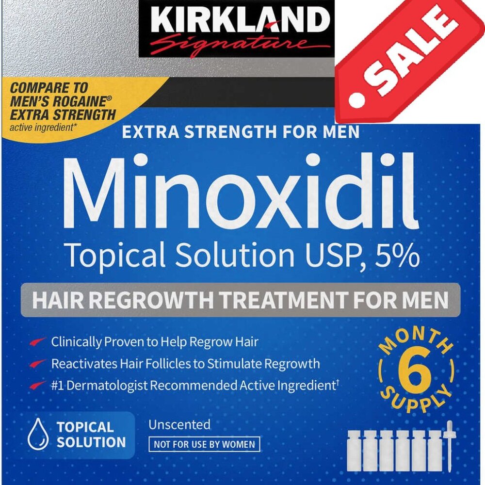 NEW 6-Month supply Minoxidil 5% Extra Strength For Men Exp 12/2025